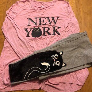 Justice New York shirt and leggings outfit sz 18